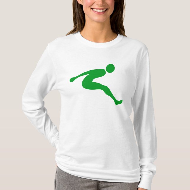 Camiseta Salto largo - Verde de hierba (Anverso)