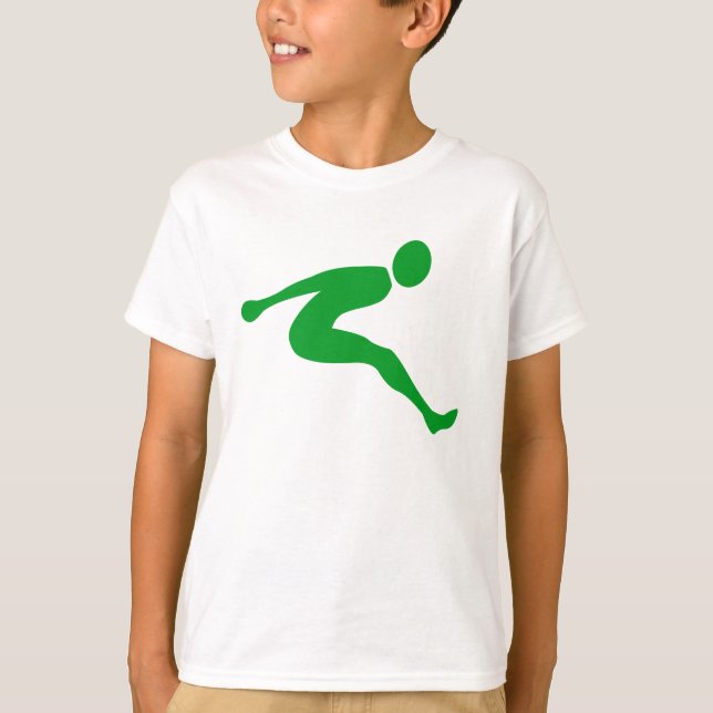Camiseta Salto largo - Verde de hierba (Anverso)