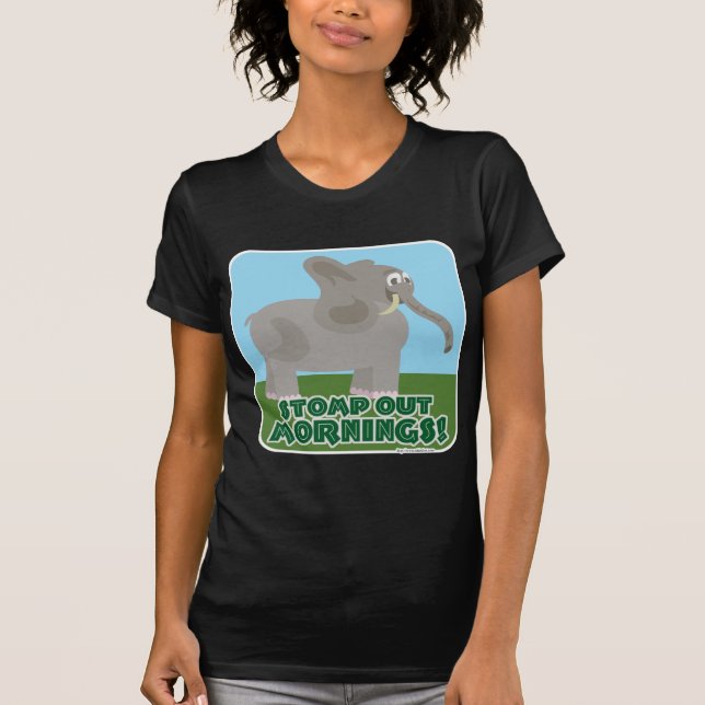 Camiseta Salto por la mañana lema del elefante Personalizad (Anverso)