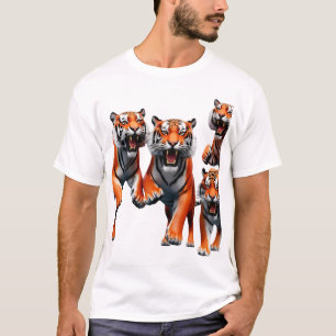 Camiseta Salto principal: tres tigres energéticos