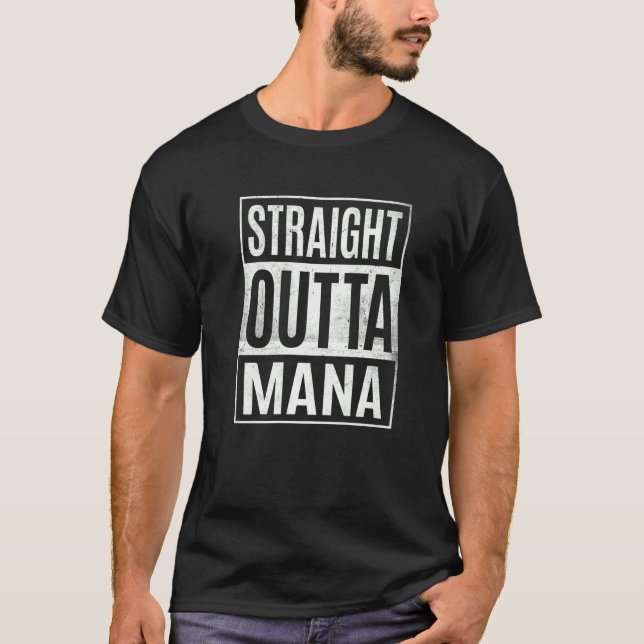 Camiseta Salto recto Mana Magic Rpg Tabletop Roleplay (Anverso)