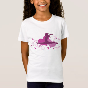 Camiseta Salto rosado de la gimnasia del corazón