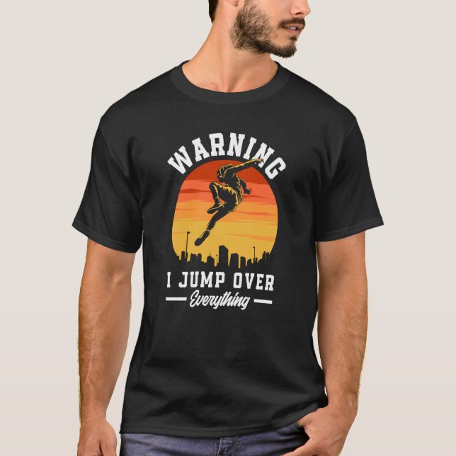 Camiseta Salto Sobre Todo El Parque De Correr Libre (Anverso)
