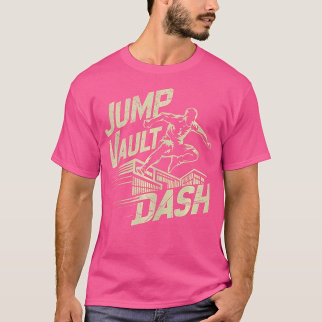 Camiseta Salto Vault Dash Parkour (Anverso)