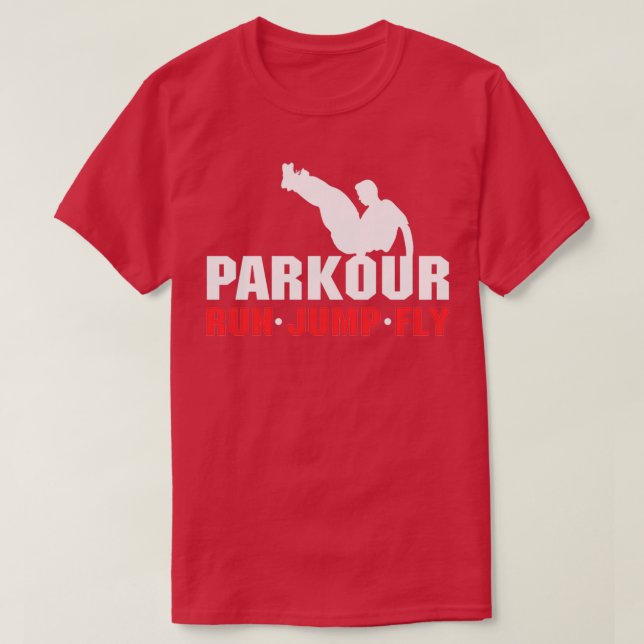 Camiseta Salto y vuelo del regalo de Parkour (Diseño del anverso)