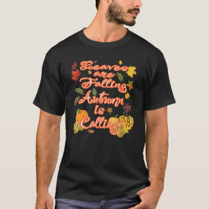 Camiseta Saltos cayendo otoño llamando a otoño gráfico y pi