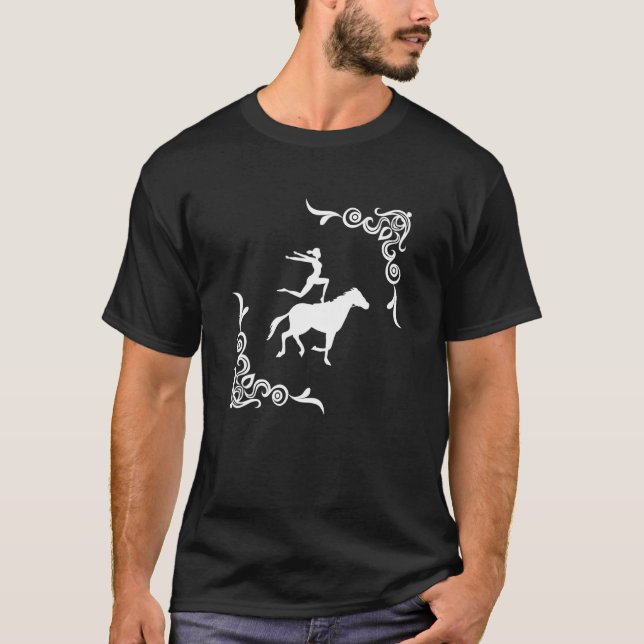 Camiseta Saltos de caballo de vaulting ecuestre (Anverso)