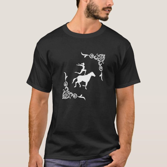 Camiseta Saltos de caballo de vaulting ecuestre (Anverso)