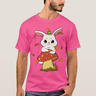 Camiseta Saltos De Conejo En Caída En El Hongo Otoño