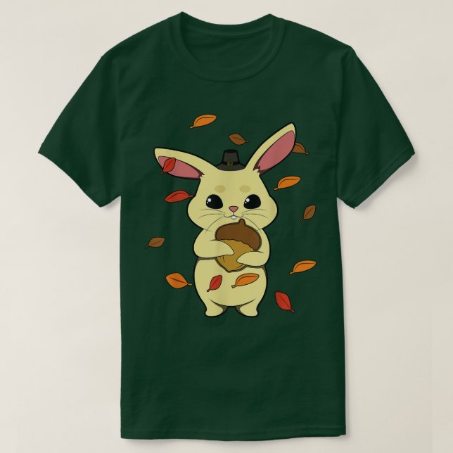Camiseta Saltos De Conejo En Otoño (Diseño del anverso)