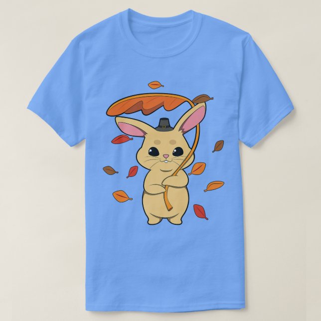 Camiseta Saltos De Conejo En Otoño (Diseño del anverso)