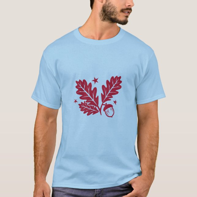 Camiseta Saltos de roble y maíz, otoño (Anverso)