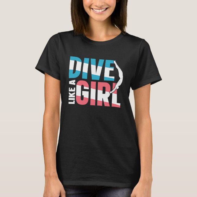 Camiseta Saltos de trampolín  Buceador de plataforma Salta  (Anverso)
