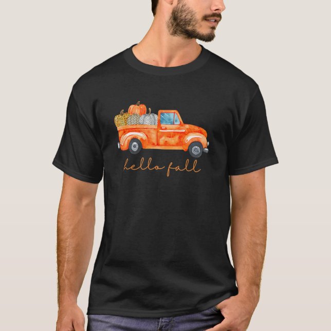 Camiseta Saltos del parche de la calabaza de la cosecha de  (Anverso)