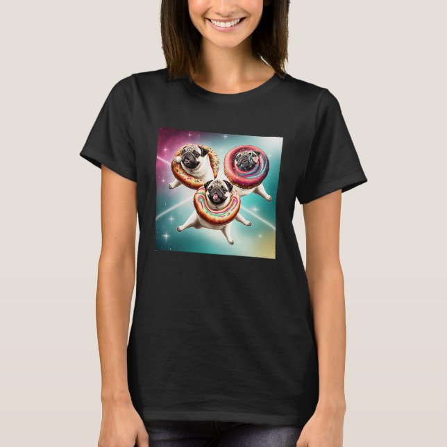 Camiseta Saltos En El Espacio Con Donuts Cute Chichos Chica (Anverso)