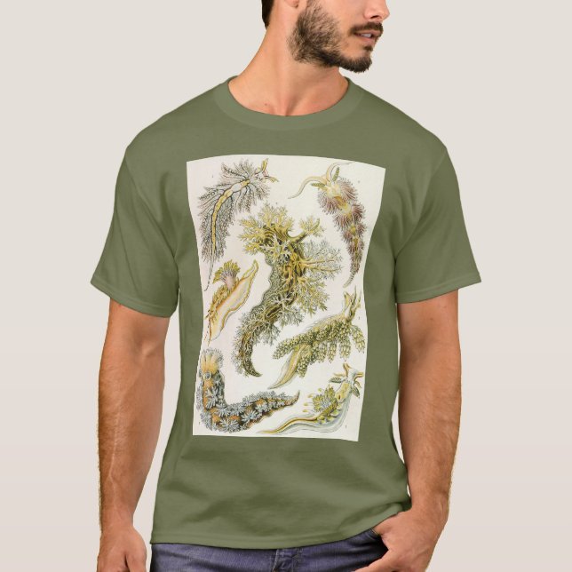 Camiseta Saltos marinos por Ernst Haeckel, Nudibranchia vin (Anverso)