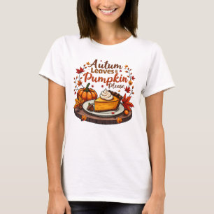 Camiseta Saltos otoñales y calabaza, por favor - postre de 