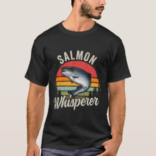 Camiseta Saltwater Freshwater Angler Pesca Salmon Whisper