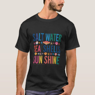 Camiseta Saltwater Seashells Sunshine Shirt Vibes