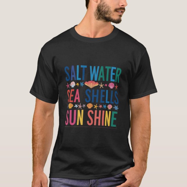 Camiseta Saltwater Seashells Sunshine Shirt | Vibes (Anverso)