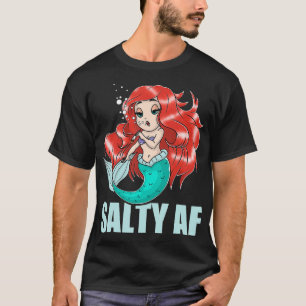 Camiseta Salty AF Adultos Sirena Sassy Attitude Mujeres Reg