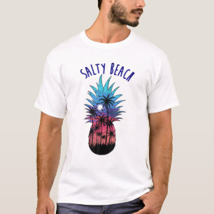 Camiseta Salty Beach Summer Vibes Funny Sarcastic Pineapple