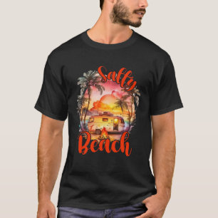 Camiseta Salty Beach Vintage Summer Vacation Mamáes de viaj