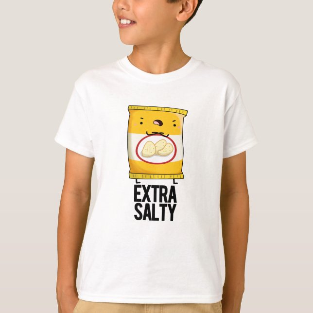 Camiseta Salty extra Funny Salty Snack Pun (Anverso)