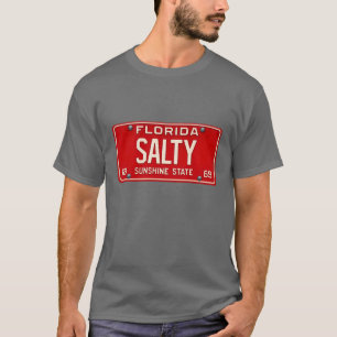 Camiseta Salty Life 1969   Placa de Matrícula Retro de Flor