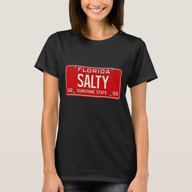 Camiseta Salty Life 1969 | Retro Florida License Plate Surf (Anverso)