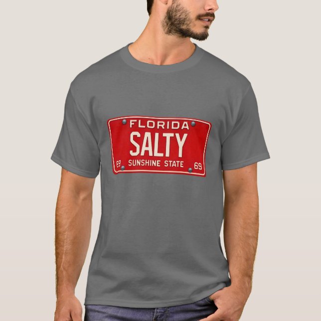 Camiseta Salty Life 1969 | Retro Florida License Plate Surf (Anverso)