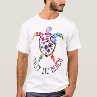 Camiseta Salty Lil Beach Turtle Summer Life Beach Vibes Se