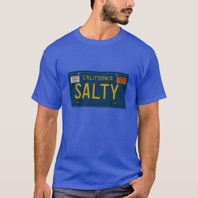 Camiseta Salty -Retro 1969 California License Plate Graphic (Anverso)