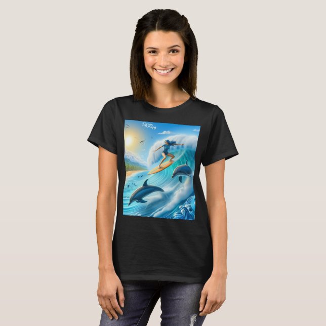 Camiseta Salty Sisterhood Trio Girls Beach Walk Surfer (Anverso completo)