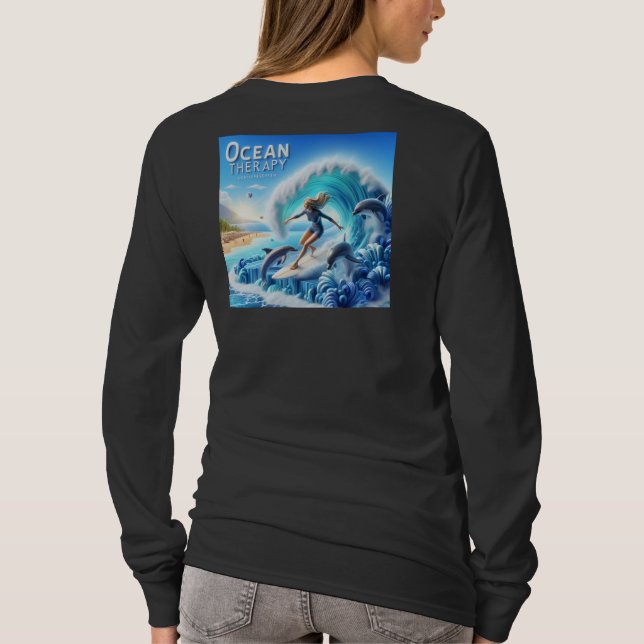 Camiseta Salty Sisterhood Trio Girls Beach Walk Surfer (Reverso)