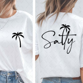 Camiseta Salty Summer Vibes Palm Tree