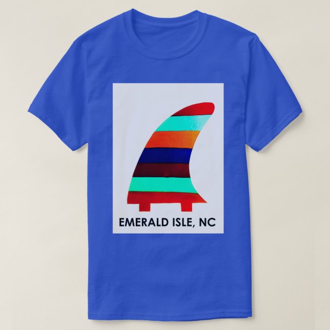 Camiseta Salty Surf Fins Emerald Isle NC (Diseño del anverso)