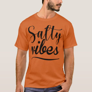 Camiseta Salty Vibes Fun Surf Summer Sand Beach Design 1
