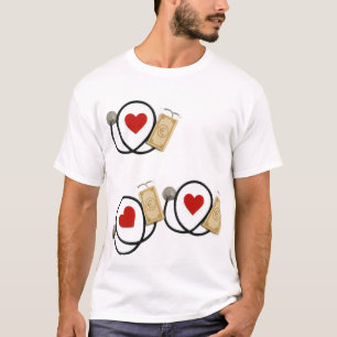 Camiseta Salud, corazón y riqueza - Conce médico simbólico
