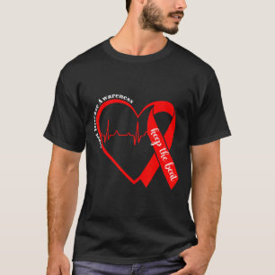 Camiseta Salud del Corazón Conciencia de Enfermedades del C
