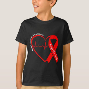 Camiseta Salud del Corazón Conciencia de Enfermedades del C