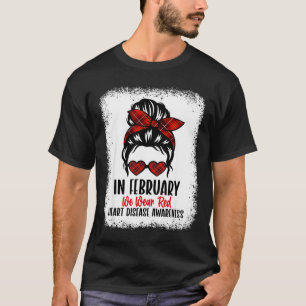 Camiseta Salud del Corazón Conciencia de Enfermedades del C
