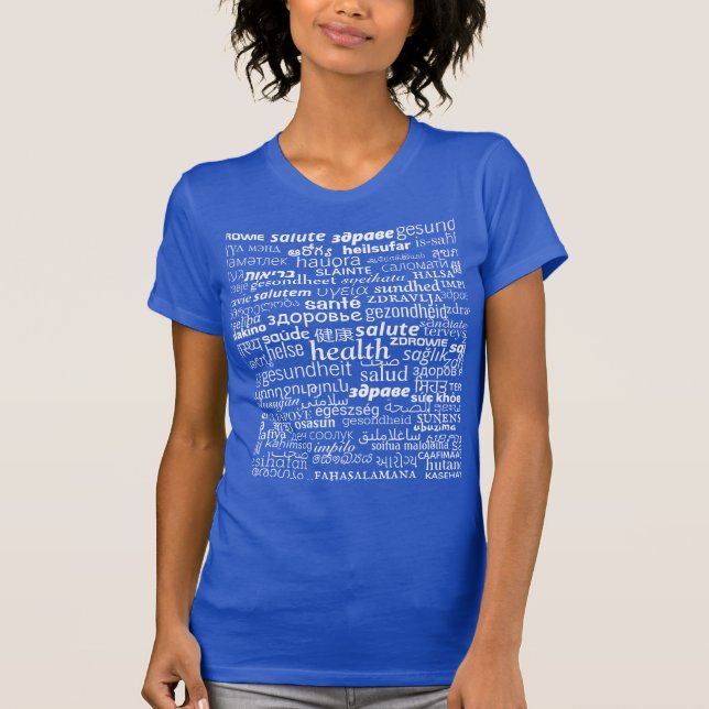 Camiseta Salud - Internacional de varios idiomas - Ser salu (Anverso)