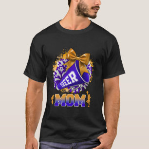 Camiseta Salud Mamá Azul Oro Pom Megaphone Coquette Bow