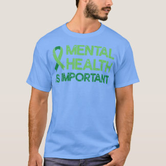 Camiseta Salud Mental Ansiedad Cinta Verde Salud Mental A