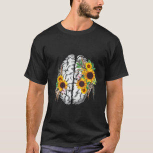 Camiseta salud mental artística anato humana botánica