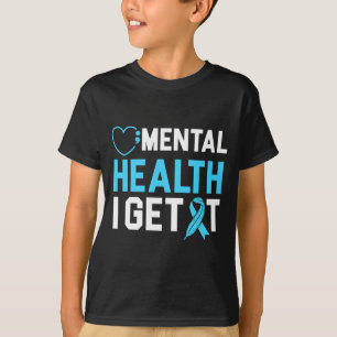 Camiseta Salud mental de los hombres obtener conciencia de 