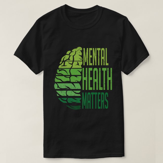 Camiseta Salud Mental del Cerebro Saludable (Diseño del anverso)