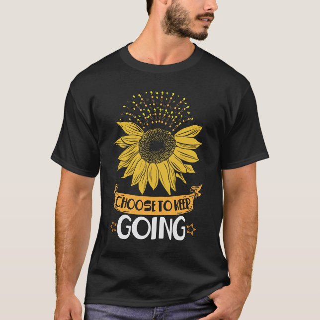 Camiseta Salud Mental El Girasol Elige Seguir Adelante (Anverso)