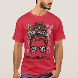 Camiseta Salud Mental Feliz Día Pasado Colegio Mariposa Flo